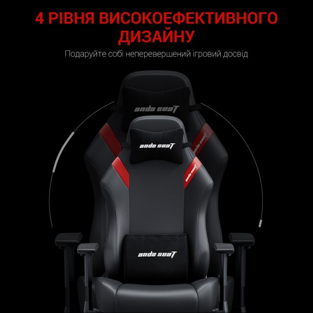 Крісло геймерське Anda Seat Luna L Eco-leather Red (871380164) цена